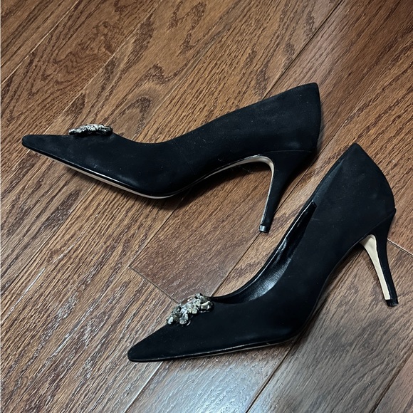 Beautiful DUNE LONDON black suede heels.  Never worn. Sz 7.5 - Picture 3 of 4